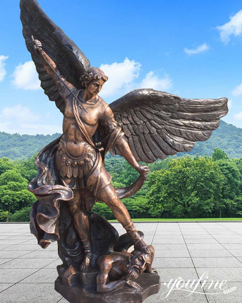 Bronze Famous St Michael Statue for Outdoor Garden for Sale BOK1-315 - Bronze Saint Sculpture - 10