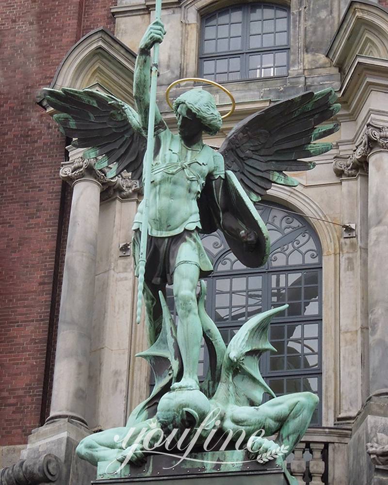 Bronze Famous St Michael Statue for Outdoor Garden for Sale BOK1-315 - Bronze Saint Sculpture - 7