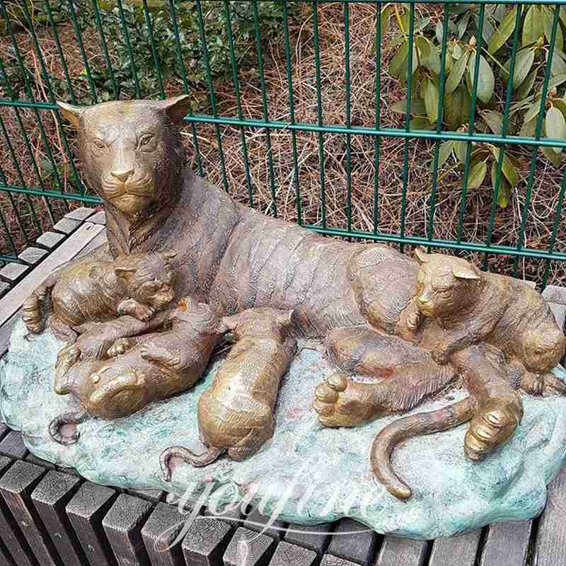 Large Bronze Jungle Tiger Statue Outdoor Decor for Sale BOK1-311 - Other Animal sculptures - 6