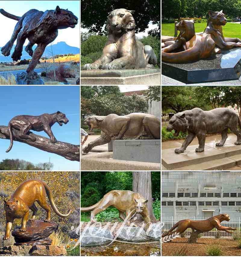 Large Bronze Jungle Tiger Statue Outdoor Decor for Sale BOK1-311 - Other Animal sculptures - 7