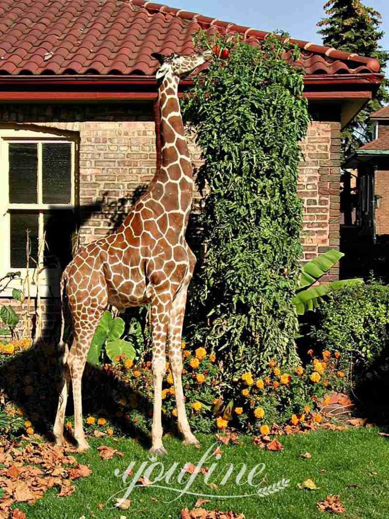 Bronze 6-Foot Giraffe Statue for Garden Home Decor Supplier BOK1-060 - Other Animal sculptures - 9