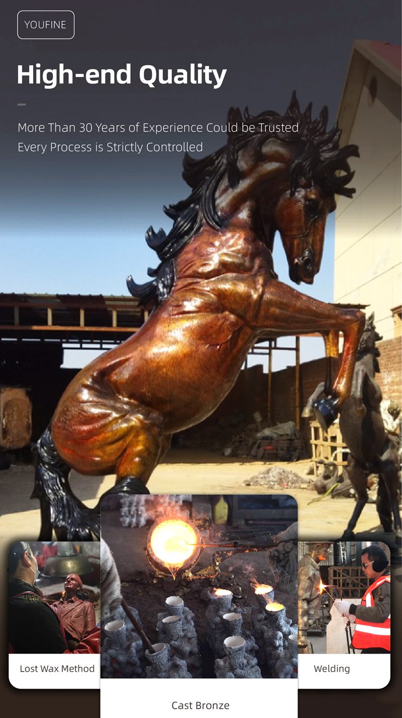 Giant Bronze Horse Statue Square Decoration for Sale BOKK-963 - Bronze Horse Statues - 8