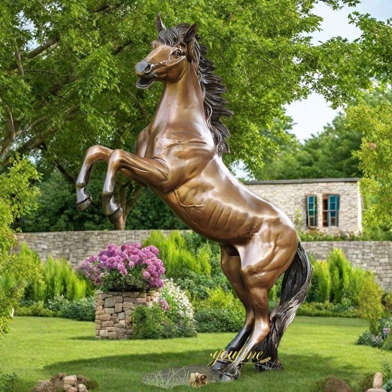 Bronze Jumping Horse Statue