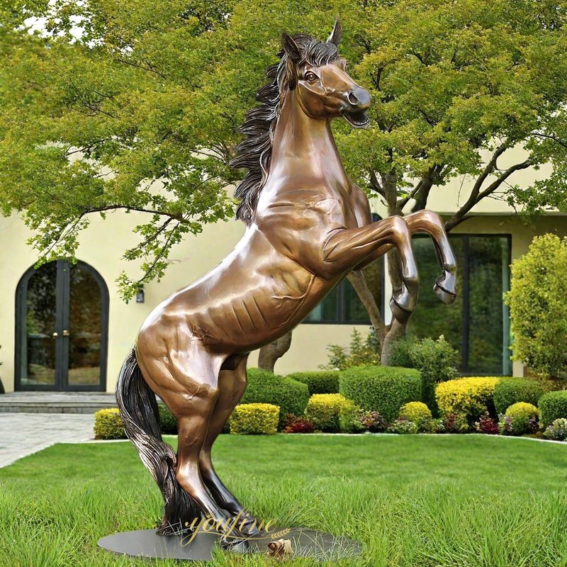 Life Size Bronze Jumping Horse Statue BOKK-221 - Bronze Horse Statues - 2