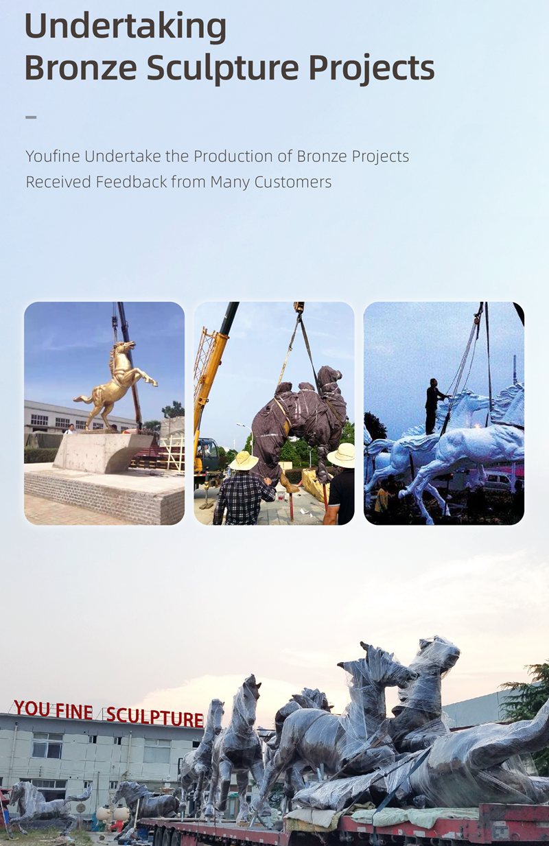 Giant Bronze Horse Statue Square Decoration for Sale BOKK-963 - Bronze Horse Statues - 9