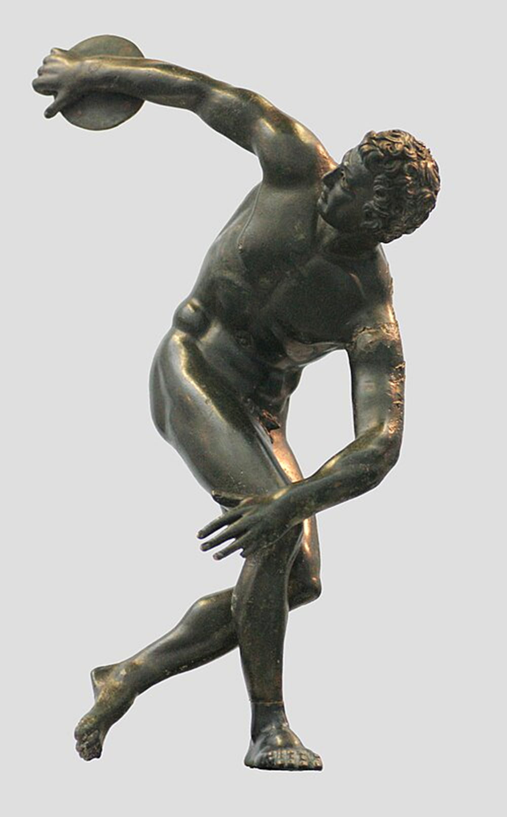 bronze Discobolus statue