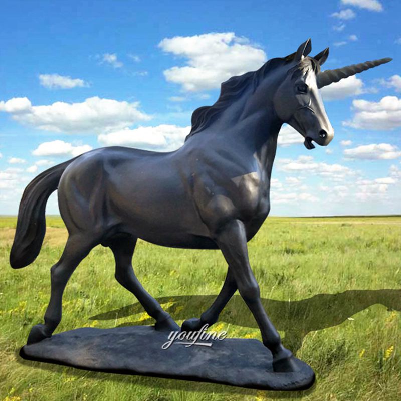 Lifesize Mystical Bronze Unicorn Statue Garden Decor Supplier BOK1-348 - Bronze Horse Statues - 10