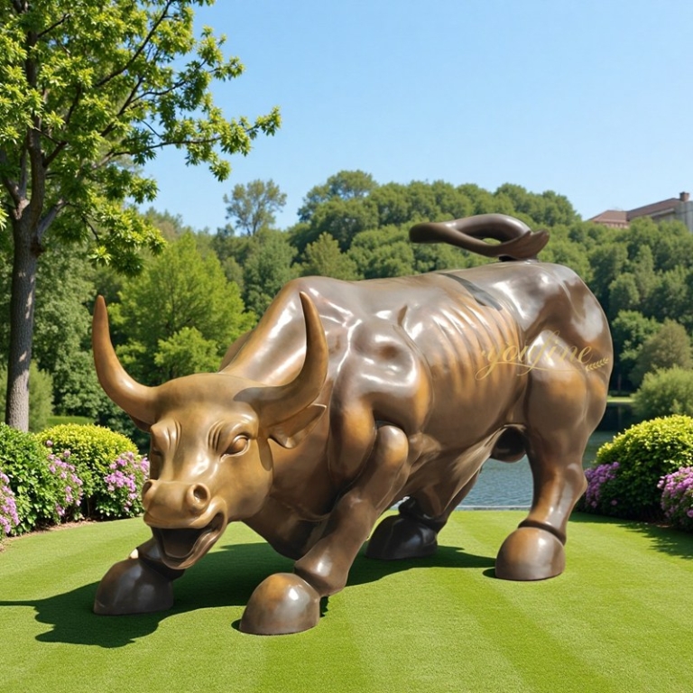 famous charging bull statue for garden