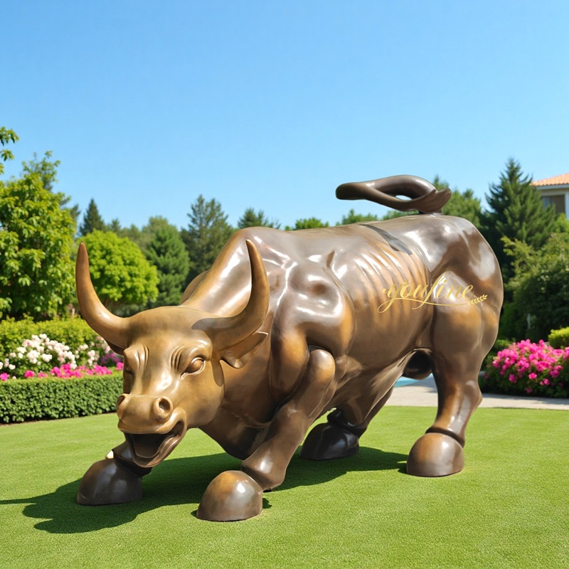 Bronze Charging Bull Statue for Sale BOK1-288 - Charging Bull Statue - 1