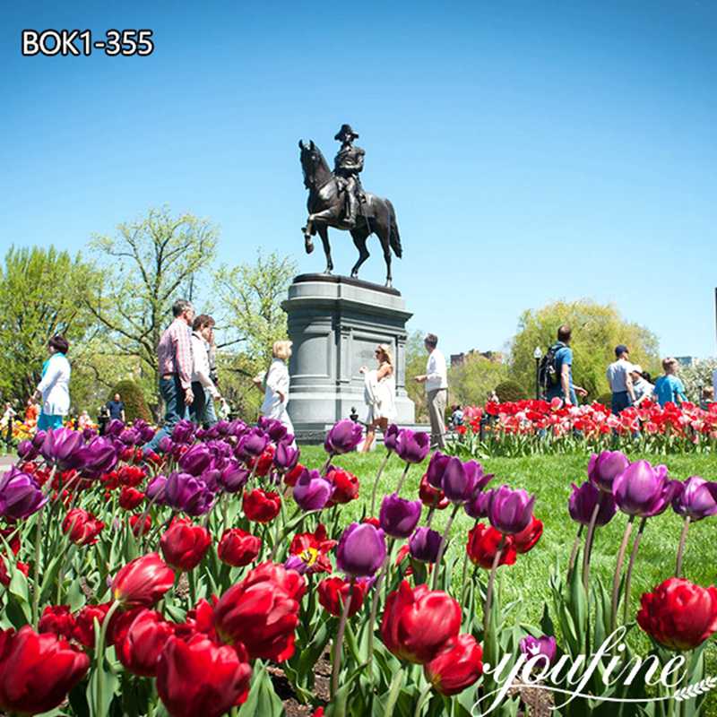 Famous Equestrian Statue of a Man on a Horse Park Decor Supplier BOK1-355 - Bronze Animal Sculpture - 4