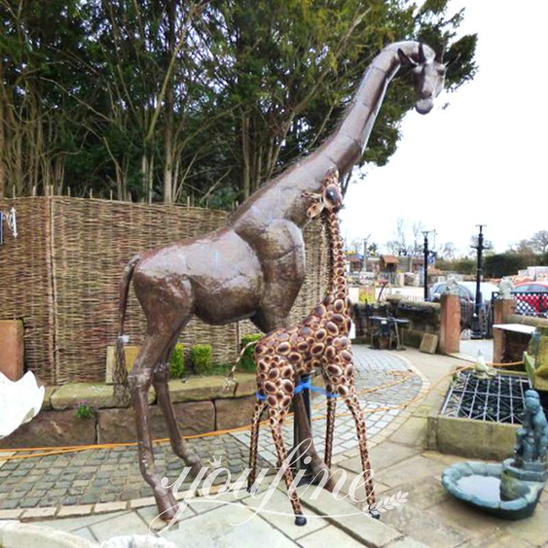 Bronze 6-Foot Giraffe Statue for Garden Home Decor Supplier BOK1-060 - Other Animal sculptures - 4