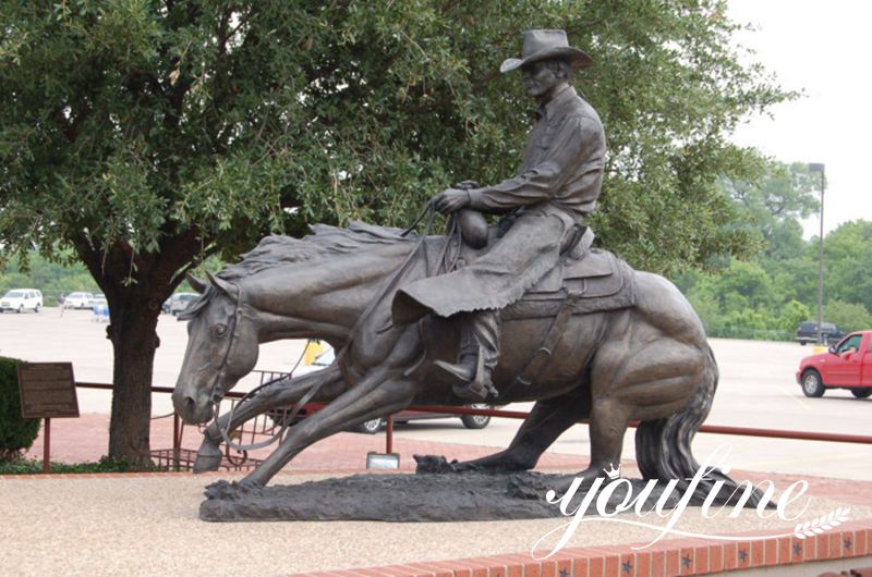 Famous Equestrian Statue of a Man on a Horse Park Decor Supplier BOK1-355 - Bronze Animal Sculpture - 8