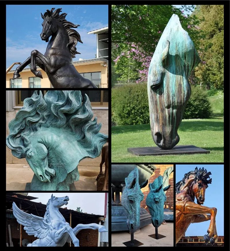 Large Bronze Still Water Sculpture BOKK-708 - Bronze Horse Statues - 2