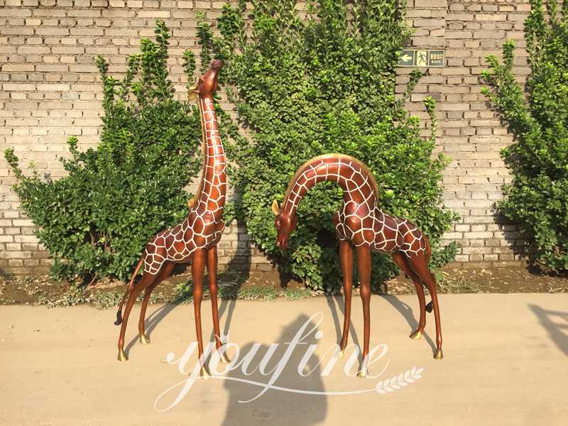 Bronze 6-Foot Giraffe Statue for Garden Home Decor Supplier BOK1-060 - Other Animal sculptures - 1