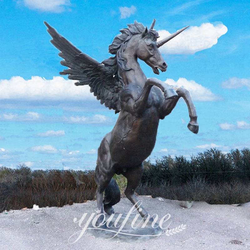 Lifesize Mystical Bronze Unicorn Statue BOK1-348 - Bronze Horse Statues - 5