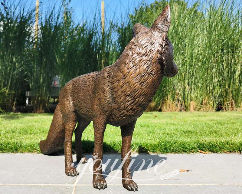 Life-size Bronze Wolf Garden Family Statue Outdoor Art BOK1-353 - Bronze Wildlife Sculpture - 12