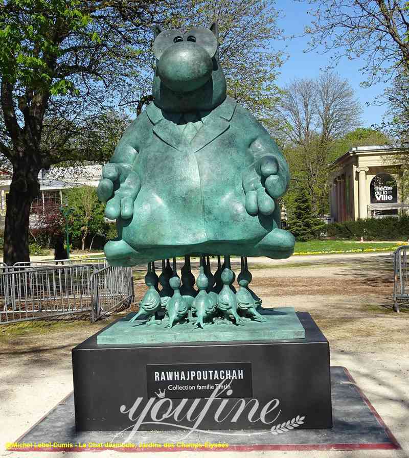 The Fattest Cat Statue  Le Chat Philippe Geluck Cartoon Art - YouFine News - 9