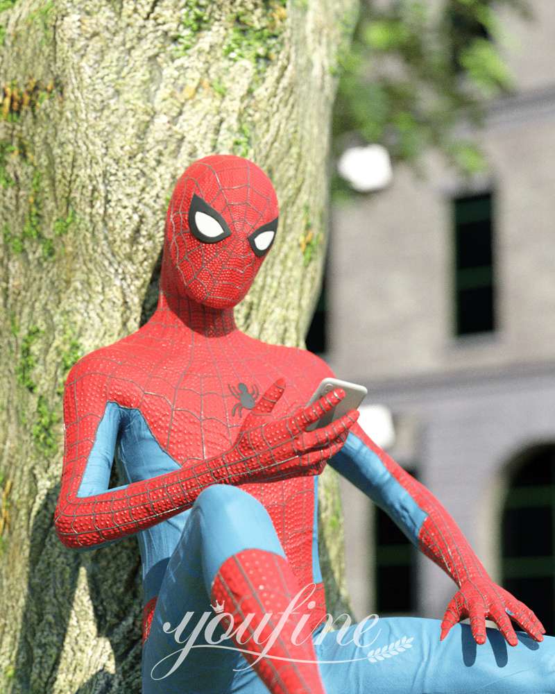 life size spiderman statue blockbuster-YouFine Sculpture