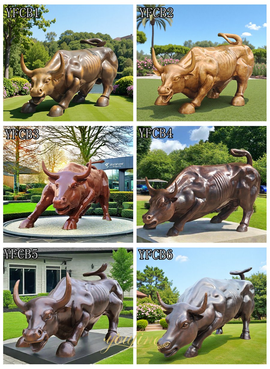 more bronze charging bull statue for sale