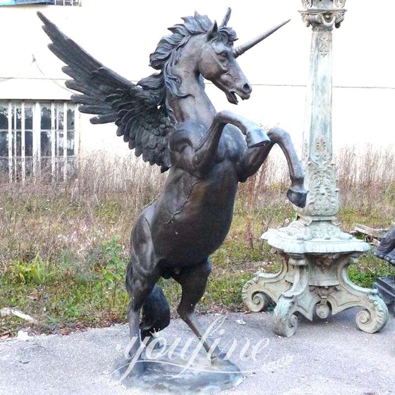 Lifesize Mystical Bronze Unicorn Statue BOK1-348 - Bronze Horse Statues - 4