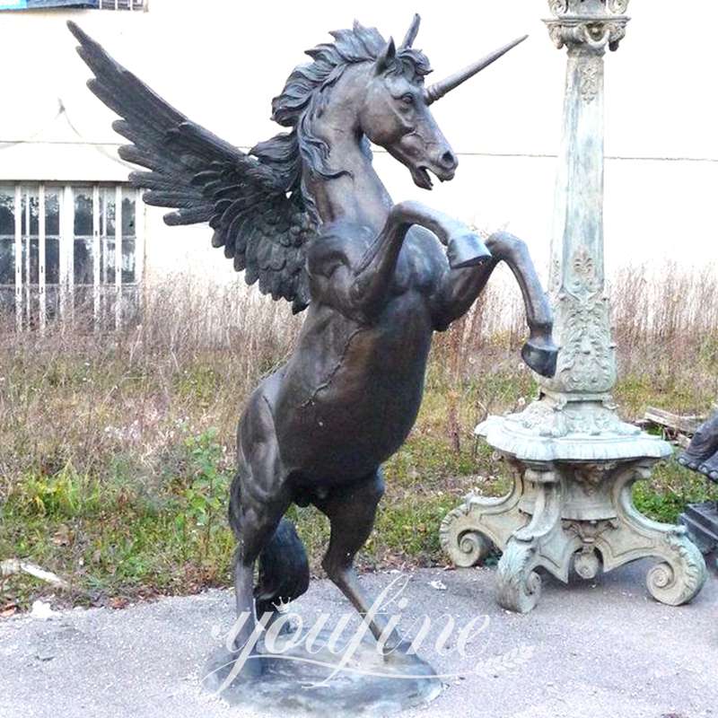 Lifesize Mystical Bronze Unicorn Statue Garden Decor Supplier BOK1-348 - Bronze Horse Statues - 4