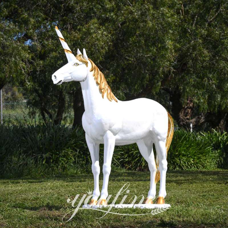 Lifesize Mystical Bronze Unicorn Statue Garden Decor Supplier BOK1-348 - Bronze Horse Statues - 15