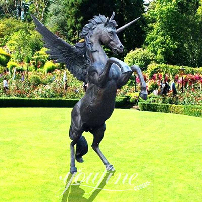 Lifesize Mystical Bronze Unicorn Statue Garden Decor Supplier BOK1-348 - Bronze Horse Statues - 6