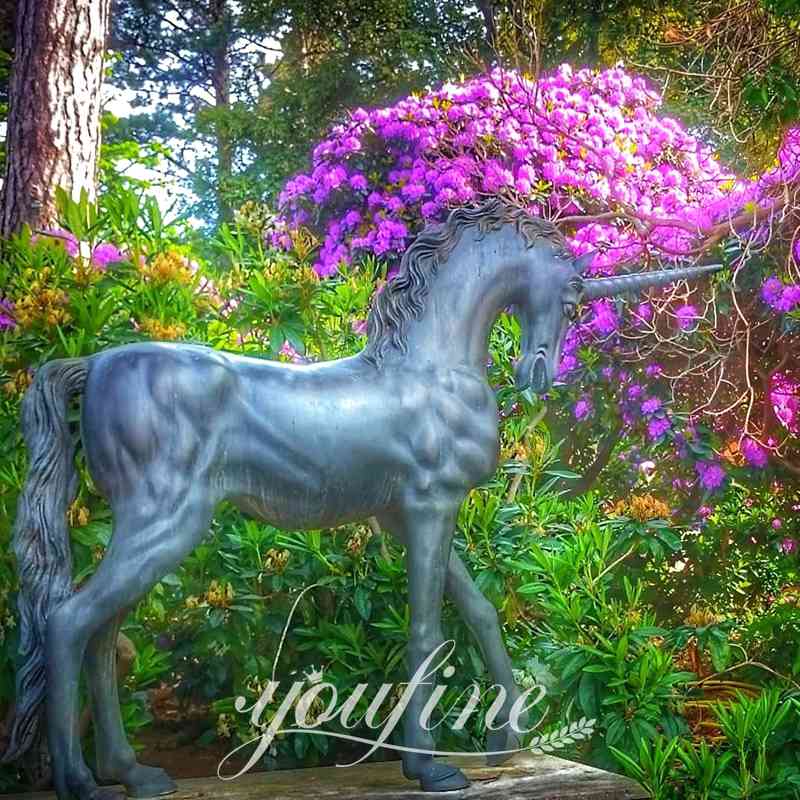 Lifesize Mystical Bronze Unicorn Statue BOK1-348 - Bronze Horse Statues - 3