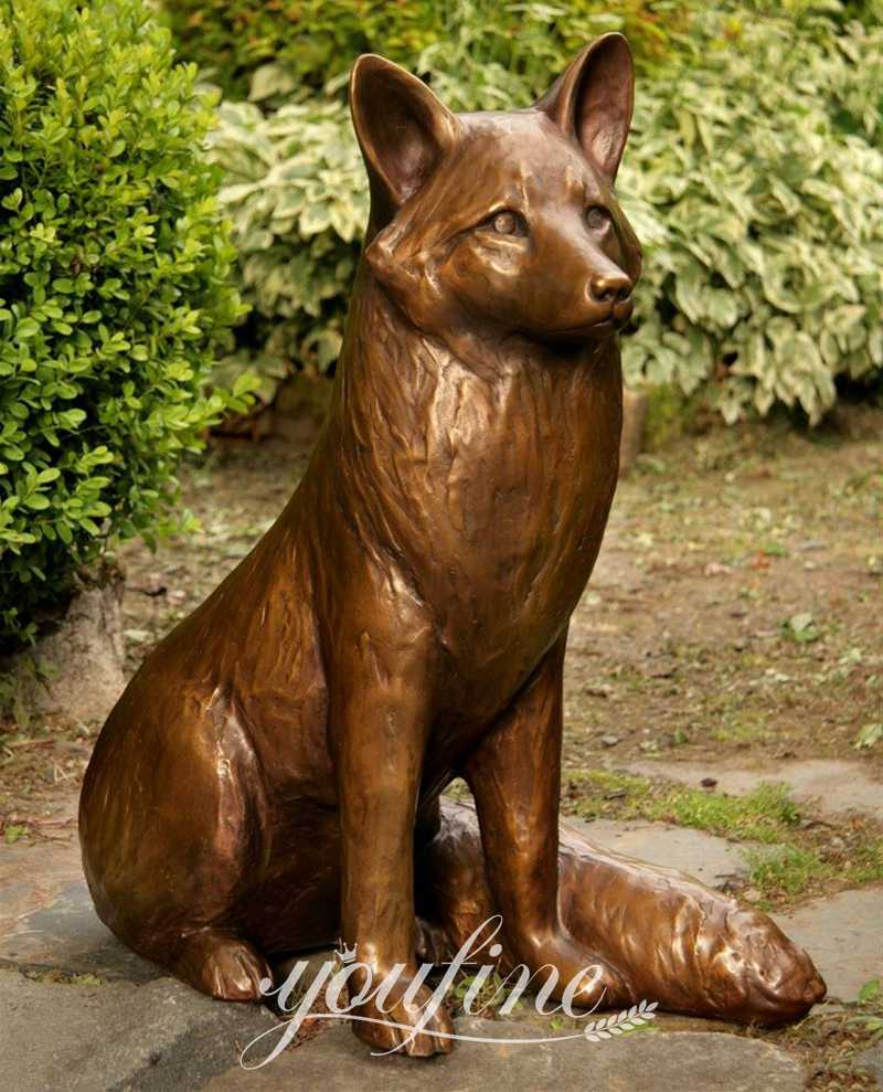 Life-size Bronze Wolf Garden Family Statue Outdoor Art BOK1-353 - Bronze Wildlife Sculpture - 11