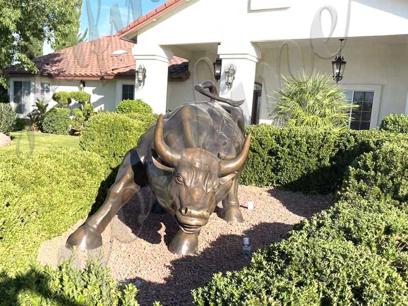 Wall Street Decoration Large Bronze Bull Statue for Sale BOKK-350 - Bronze Animal Sculpture - 3