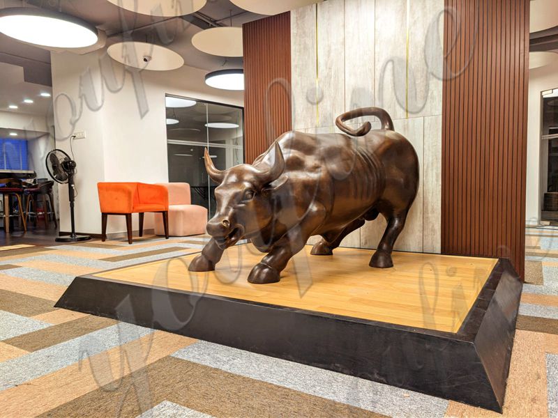 Wall Street Decoration Large Bronze Bull Statue for Sale BOKK-350 - Bronze Animal Sculpture - 4