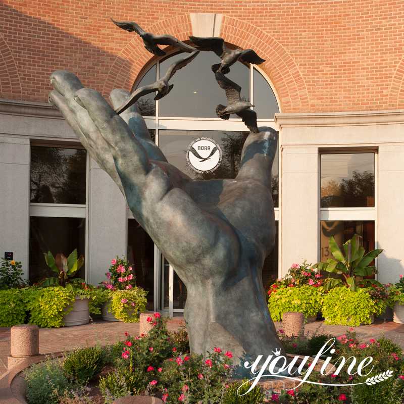Bronze hand statue for decor-YouFine Sculpture