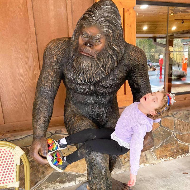 Bronze life size bigfoot animal