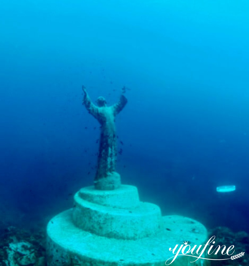 An amazing Bronze Jesus Statue Located Underwater - Showcase - 2