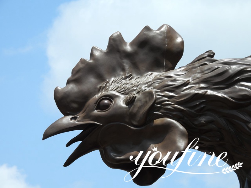 Large Custom Bronze Gamecock Chicken Statue Decor Supplier BOK1-359 - Bronze Animal Sculpture - 4