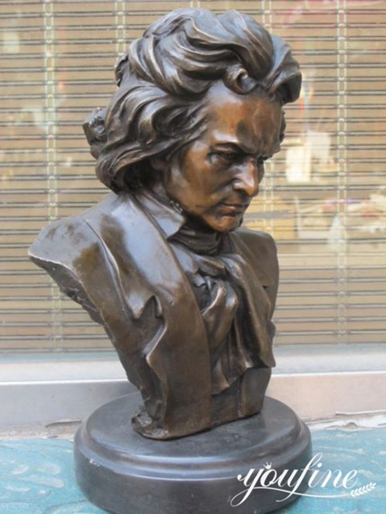 Classic Bronze Bust Statue of Beethoven Wholesale BoK1-369 - Bronze Classical Sculpture - 6