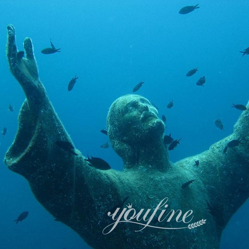 An amazing Bronze Jesus Statue Located Underwater - Showcase - 1