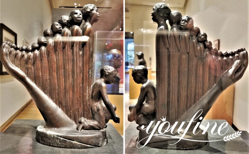 bronze The Harp sculpture-YouFine Sculpture1