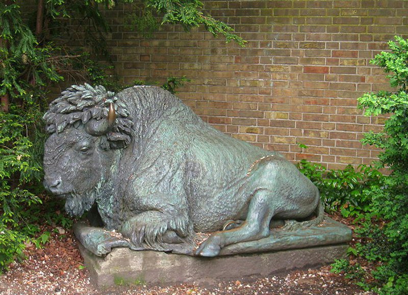 Life-Size Bronze Bison Statue Garden Square Decor Supplier BOKK-503 - Bronze Buffalo Statue - 9