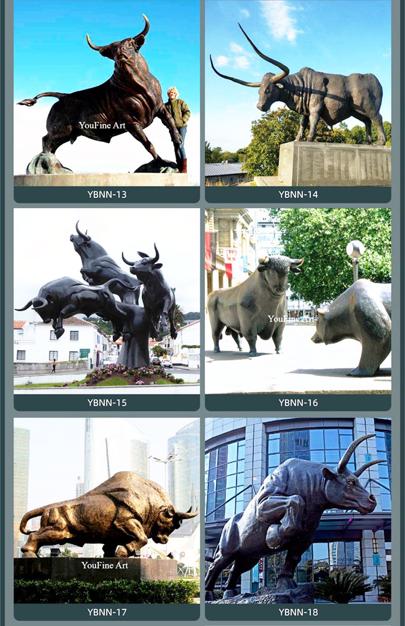 Bronze Life-Size Bull Statue for Outdoor Garden Decor for Sale BOKK-353 - Bronze Bull Sculpture - 4