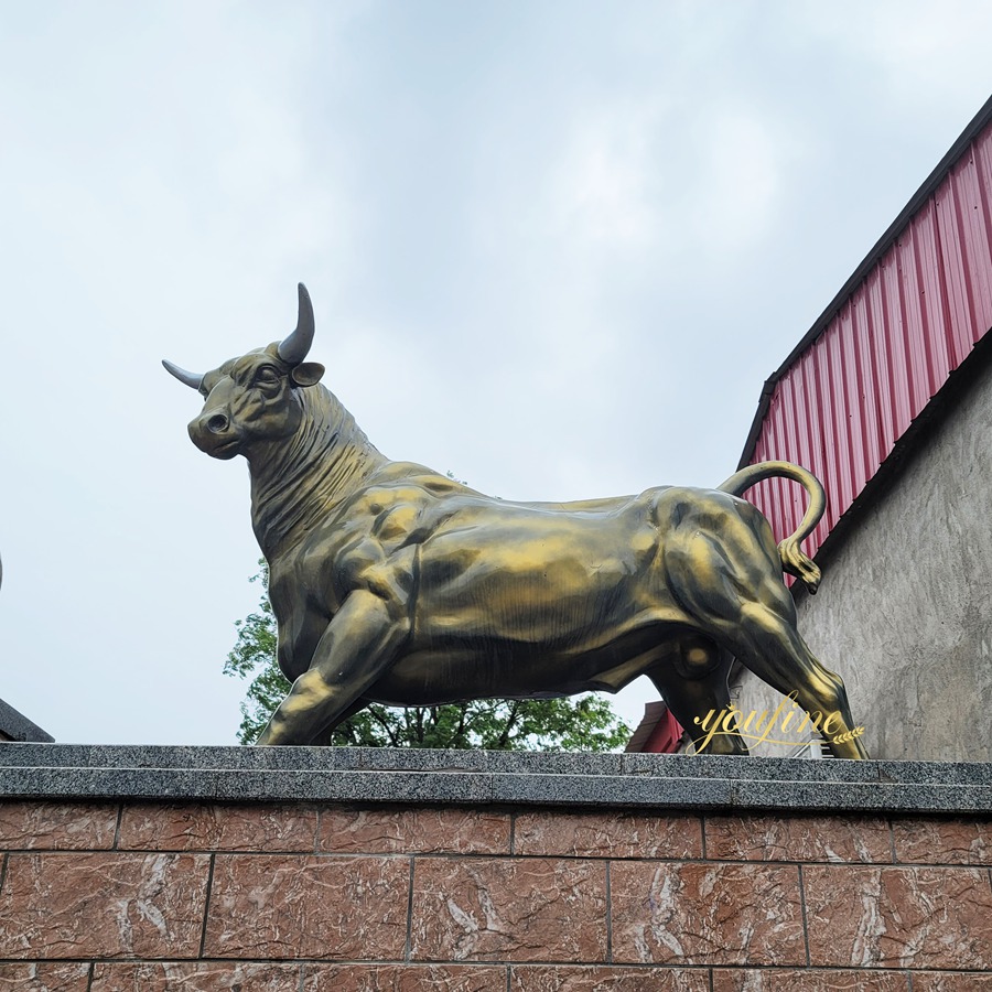 Large Metal Cow Sculpture BOKK-718 - Bronze Bull Sculpture - 5