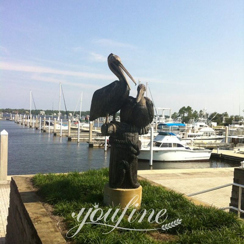 bronze pelican sculpture-YouFine Sculpture