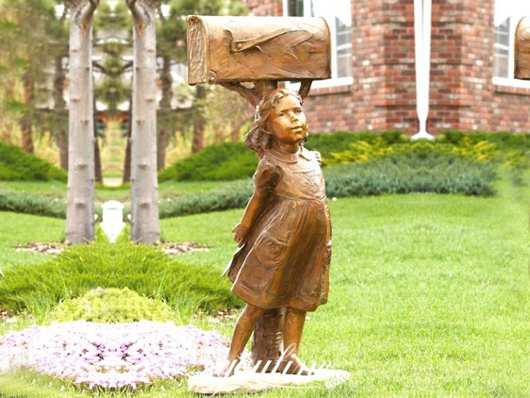 child statue mailbox-YouFine Sculpture