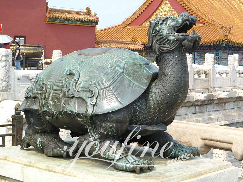 Ancient Golden Chinese Dragon Statue Fountain Monument BOK1-367 - Mythical Creatures Statues - 17