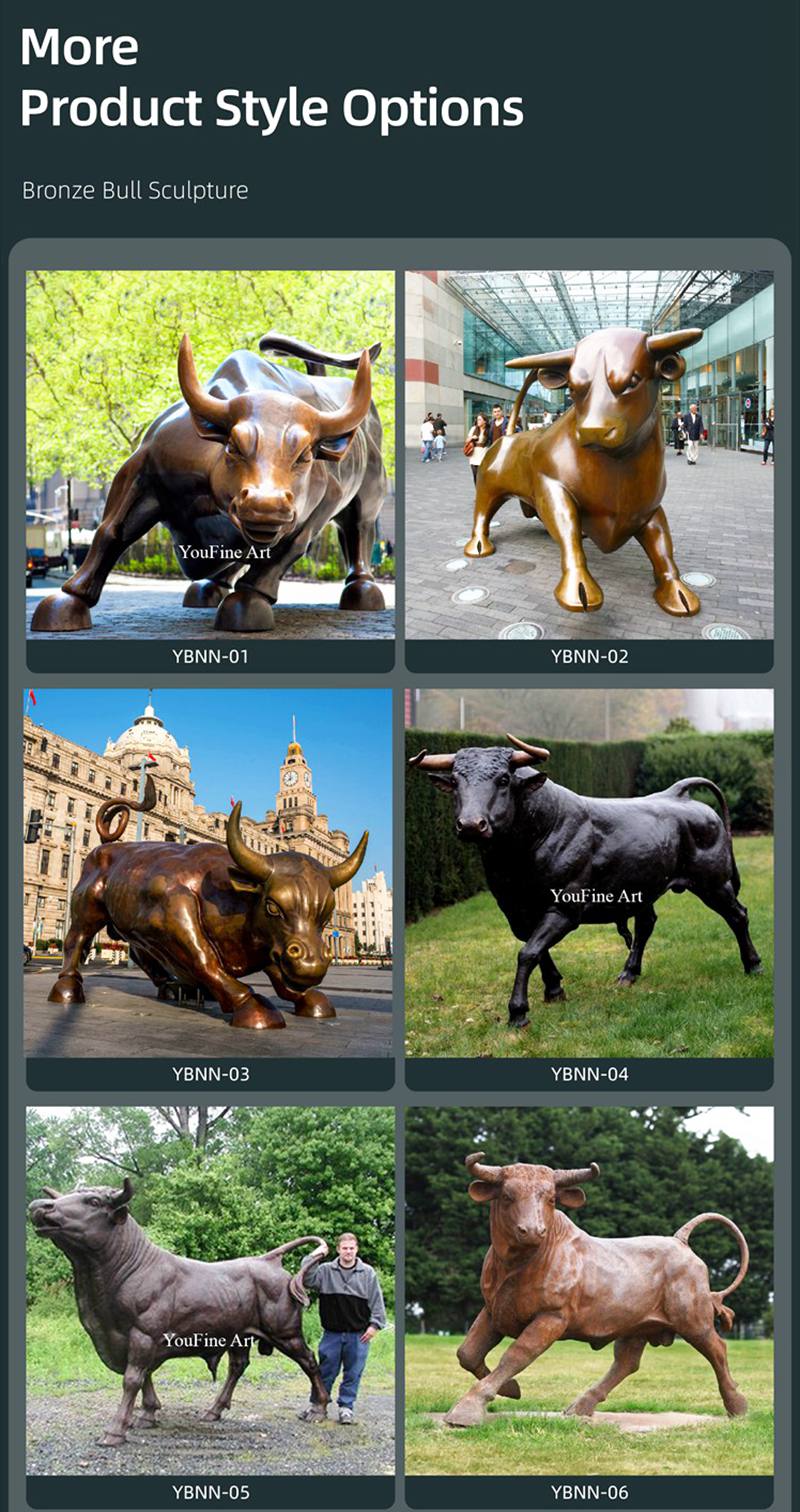 Bronze Life-Size Bull Statue for Outdoor Garden Decor for Sale BOKK-353 - Bronze Bull Sculpture - 8