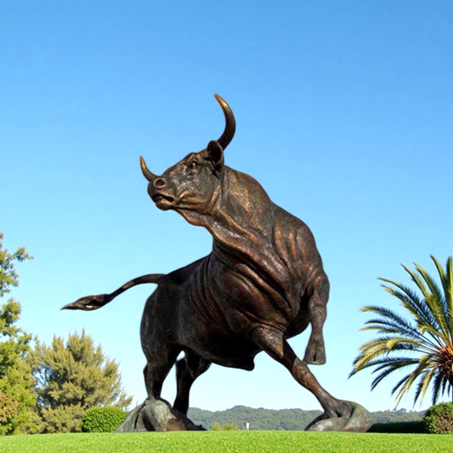 garden metal cow sculpture