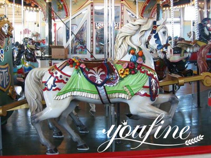 Full-Size Fiberglass Horse Carousel Sculpture Direct Factory FOKK-008 - Fiberglass Statue - 9