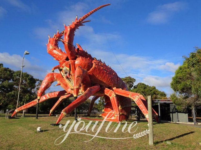 Fiberglass Lobster Butler Statue with Tray YouFine Sculpture