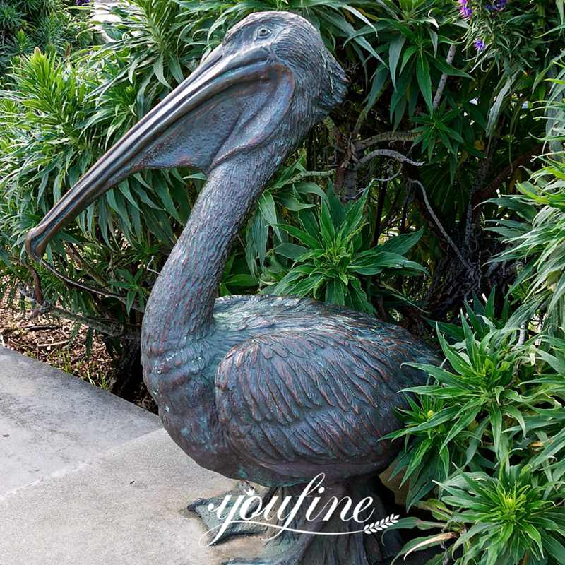 Large Outdoor Bronze Pelican Statue Yard Decor Factory Supplier BOKK-756 - Other Animal sculptures - 1