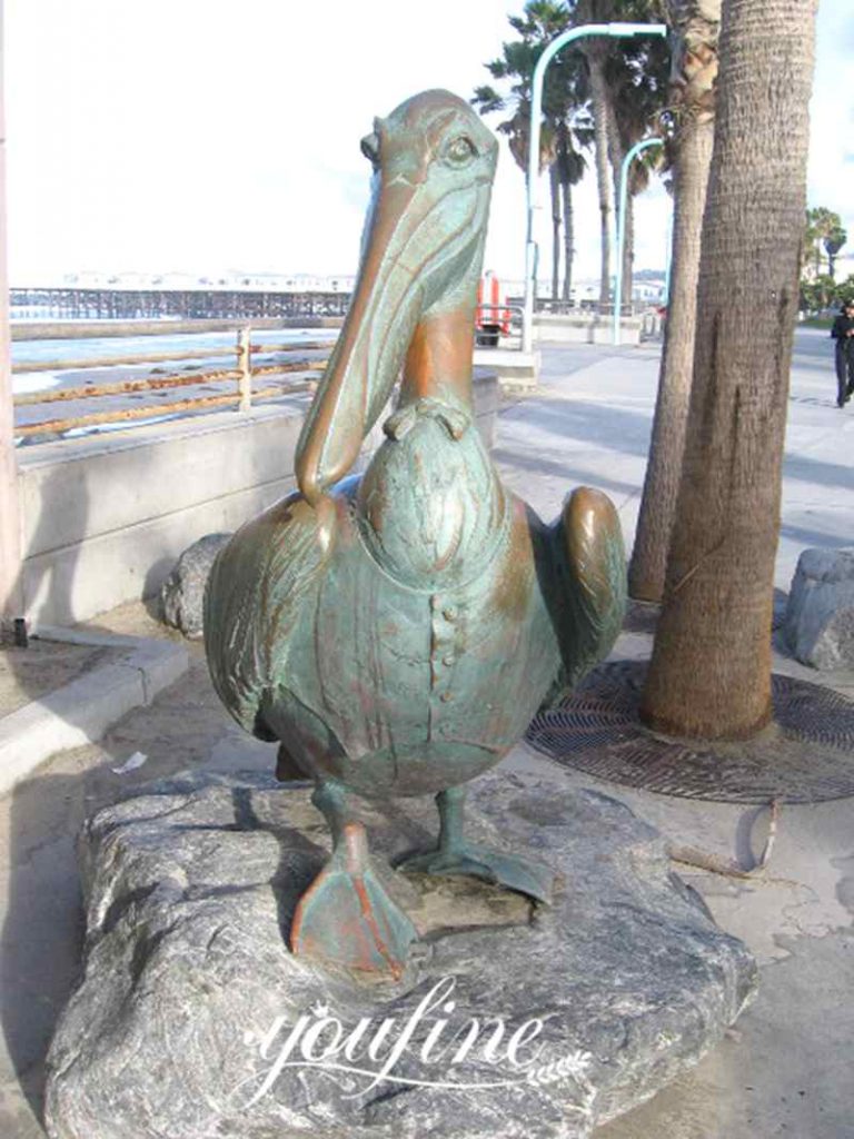 large pelican bronze statues-YouFine Sculpture